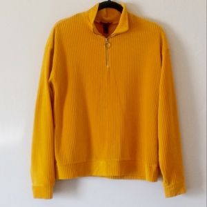 Half Zip Mustard Pullover Sweater